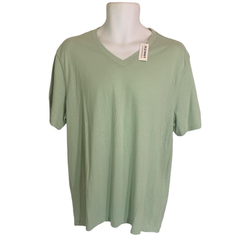 Old Navy Men Short Sleeve Core Vee T Shirt Pale Glass Soft Wash Size Large New